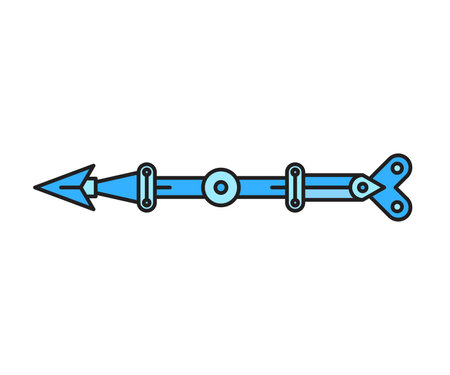 arrow weapon steampunk style on white background vector illustrationのイラスト素材