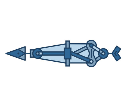 arrow weapon steampunk style on white background vector illustrationのイラスト素材