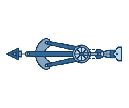 steampunk style arrow weapon illustrationのイラスト素材