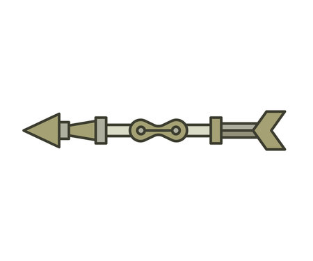 steampunk style arrow weapon illustrationのイラスト素材