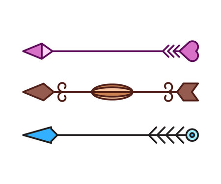 arrows decoration set vector illustrationのイラスト素材