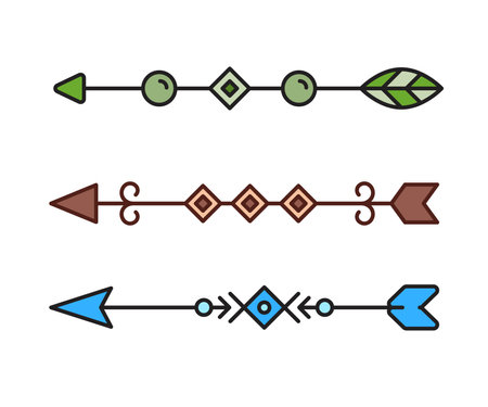 arrows decoration set vector illustrationのイラスト素材