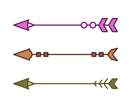 arrows decoration set vector illustrationのイラスト素材