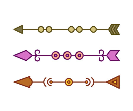 arrows decoration set vector illustrationのイラスト素材