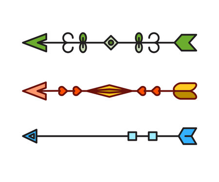 arrows decoration set vector illustrationのイラスト素材