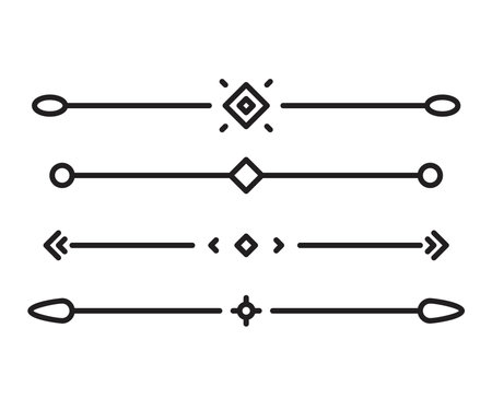 text dividers and separators set illustrationのイラスト素材