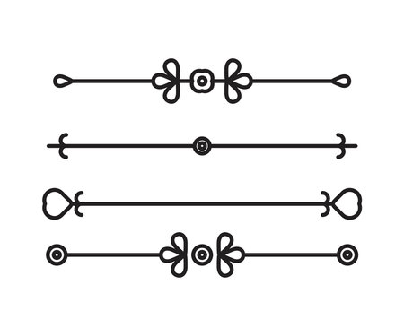 text dividers and separators set illustrationのイラスト素材