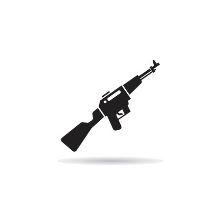 Submachine gun iconのイラスト素材