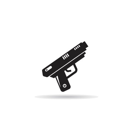 Gun icon. Flat design styleのイラスト素材