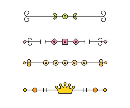 dividers and separators illustrationのイラスト素材