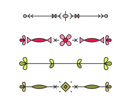 dividers and separators illustrationのイラスト素材