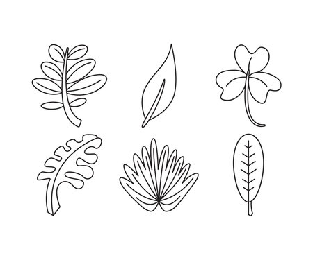 Leaf icon set vector illustrationのイラスト素材