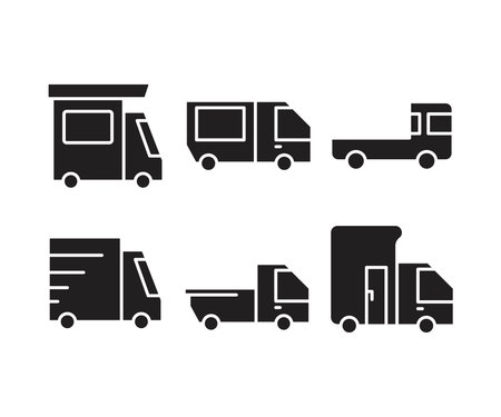 Vehicle transport and car icons setのイラスト素材
