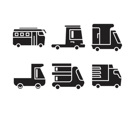 Vehicle transport and car icons setのイラスト素材