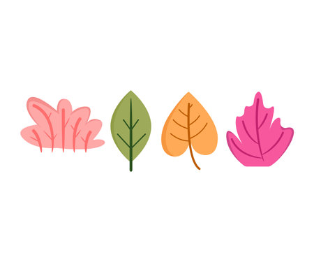 Autumn leaves setのイラスト素材