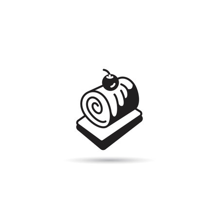 Cake icon on white backgroundのイラスト素材