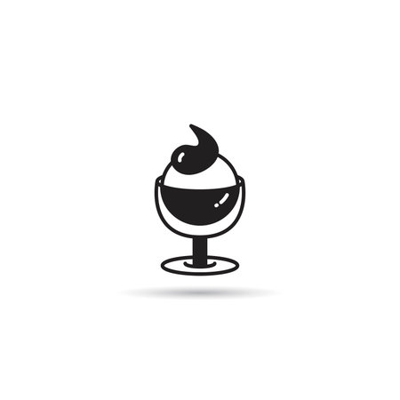 ice cream cup iconのイラスト素材
