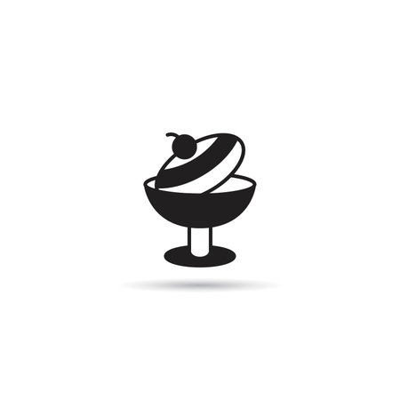 ice cream on cup iconのイラスト素材