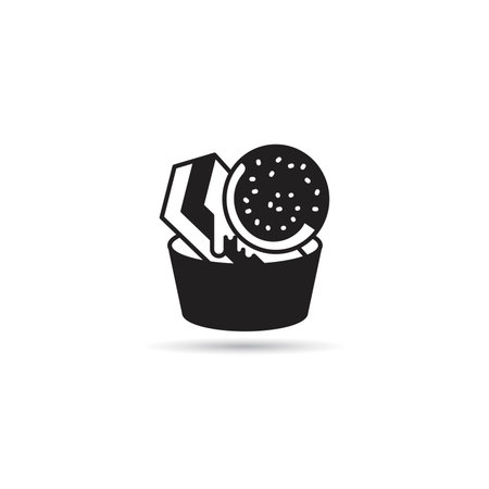 dessert and sweets bowl iconのイラスト素材