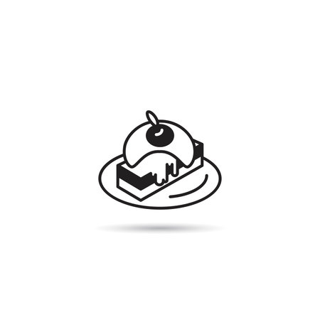 pudding cake iconのイラスト素材