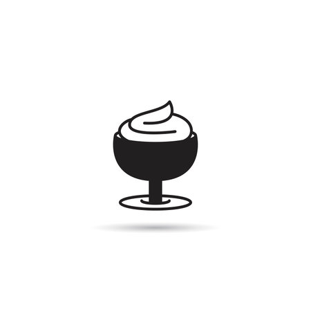 cie cream cup icon illustrationのイラスト素材