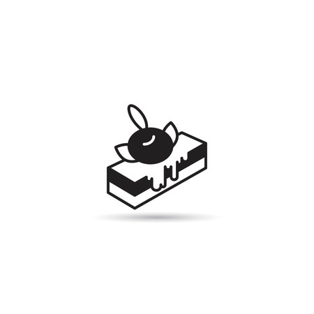 cake and bakery icon illustrationのイラスト素材