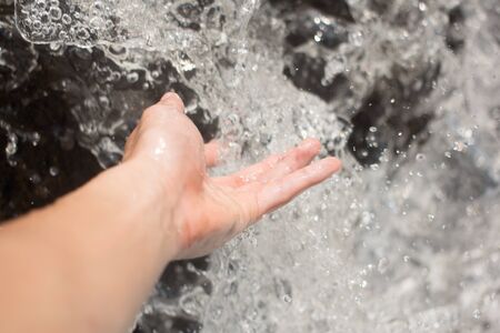 let's the water wipe out your sorrow.の写真素材