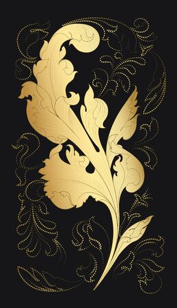 Acanthus leaf backgroundのイラスト素材