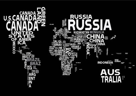 World map with white letters of English alphabetのイラスト素材