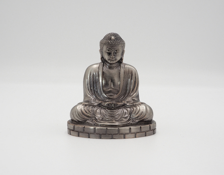 Great buddha or Daibutsu silver model of Kamakura Japan.の写真素材