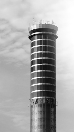 Air traffic contact center tower of Suvarnabhumi international airport Bangkok Thailand which manage...