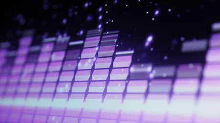 Music Equalizer bar. Audio waveform equalizer on screen black background. Music or sound wave on monitor. colorful sound visualizer abstract. gradient spectrum music graph. Digital graph glow in darkの写真素材