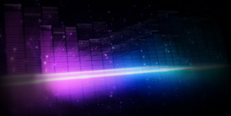 Moving fast music equalizer bar. represent deeper sound and emotional in sound of music. Audio...