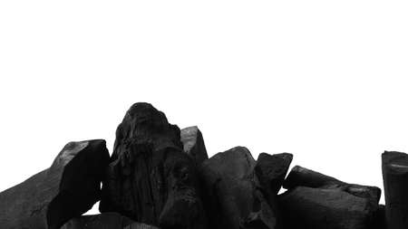 Wood charcoal. Black Charcoal on black textured floor. Used for cooking grill or other industries....