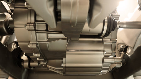 Car suspension and drive shaft. Structure of EV car spare parts. Such as Front or Rear suspension...