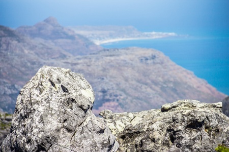 Table mountain, 7 new world wonders inside of Cape Town cityの写真素材
