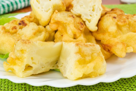 cauliflower batteredの写真素材