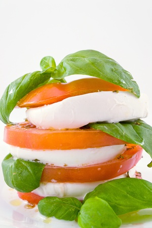 salad of tomatoes and mozzarellaの写真素材