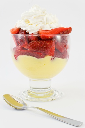 Strawberries and creamの写真素材