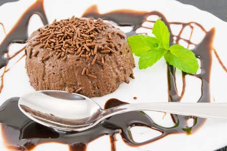 chocolate pudding の写真素材
