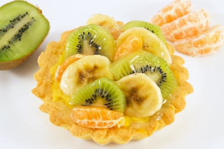 Tart with fresh fruitの写真素材