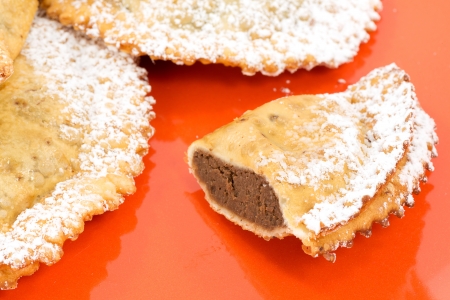ravioli with ricotta and chocolateの写真素材