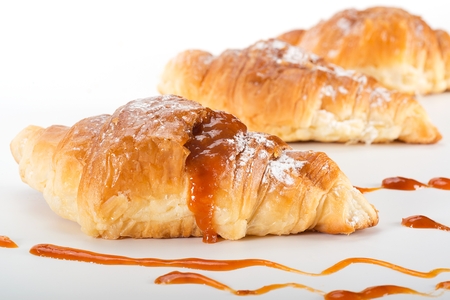 croissants with jam の写真素材