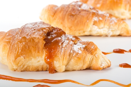 croissant with jam の写真素材