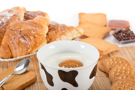 milk and cookies-breakfast の写真素材