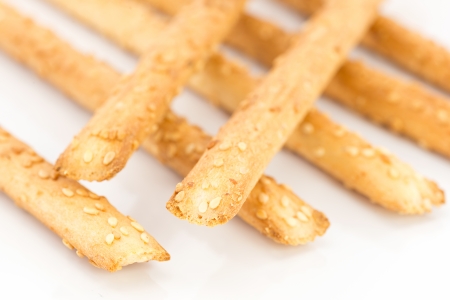 bread sticks with sesame seeds の写真素材