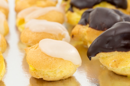 eclairs in closeup shot 