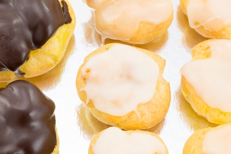 eclairs in closeup shot の写真素材