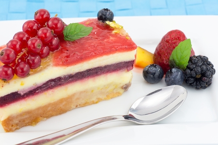 cake with fruit jellyの写真素材
