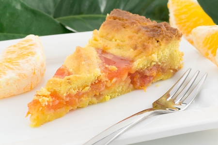 tart with orange marmaladeの写真素材